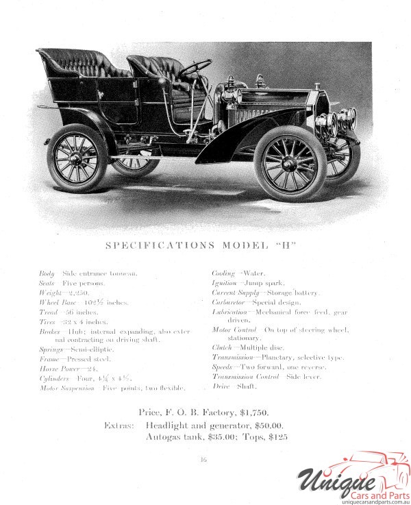 1907 Buick Automobiles Brochure Page 15